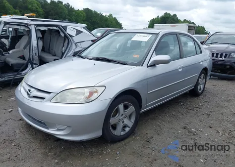 2004 Honda Civic Ex из США, поврежденный, VIN 2HGES26894H502596
